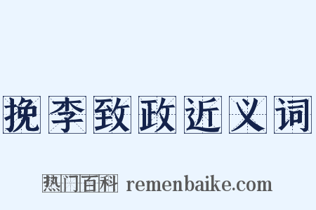 挽李致政近义词是什么意思的图片